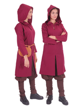 ATIYE Cotton Burgundy - Women's Medieval Viking Tunic